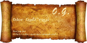 Odor Györgyi névjegykártya