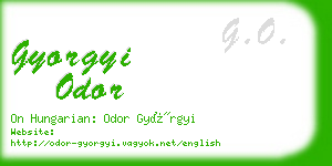 gyorgyi odor business card